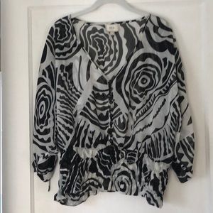 Black and White sheer top